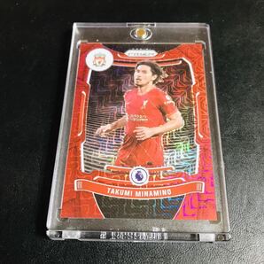 南野拓実 / 2021-22 PANINI PRIZM PREMIER LEAGUE SOCCER EPL Red Mojo #/159 カード 159枚限定 カラーマッチ！ リバプール ASモナコの画像1