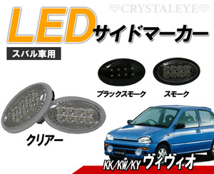 大人気 ヴィヴィオ(KK#/KW#/KY#) LEDサイドマーカー 8連高輝度LED　クリスタルアイ　クリアータイプ