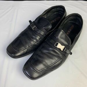 PRADA プラダ スリッポン サイズ7 25.0～26.0cm 黒◆is2-30