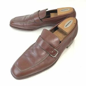 フラテッリロセッティ/fratelli rossetti★本革/モンクストラップ/ローファー【10/28.0-28.5/茶/BROWN】ビジネス/dress shoes◆pD-184