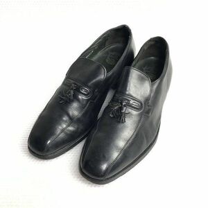 1973年製?ビンテージ★フローシャイム/Florsheim★サイズ9 3E★27.0cm★スリッポン タッセルローファー★黒 ブラック◆is6-30