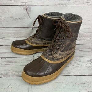 カナダ製★SOREL/ソレル★重厚本革スノーブーツ【22.5/茶】レディース/インナー付/レースアップ/ミドル丈◆WB6-08