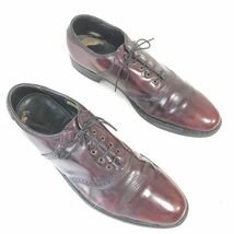 80s/Vintage★フローシャイム/FLORSHEIM Royal Imperial★サドルシューズ【10.5B/27.0-28.0/バーガンディ】黄窓/緑糸/Oxford shoes◆pi-182_画像2