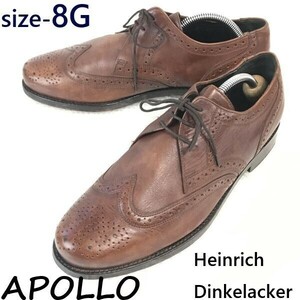 70s-80s/Vintage★アポロ/APOLLO (旧 ハインリッヒ ディンケラッカー★ウイングチップ【8/26.5/茶/BROWN】ビジネス/靴/dress shoes◆pJ-78