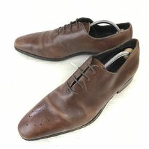 イタリア製/Bettaccini/ベッタチーニ★本革/ホールカットシューズ【42/26.5-27.0/茶/BROWN】職人ハンドメイド/Vintage/dress shoes◆pH-147_画像1