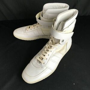 イタリア製★DIOR HOMME/ディオールオム★レザー/スニーカーブーツ【43/27.0-27.5/白/white】sneakers/Shoes/trainers◆pWB102-8