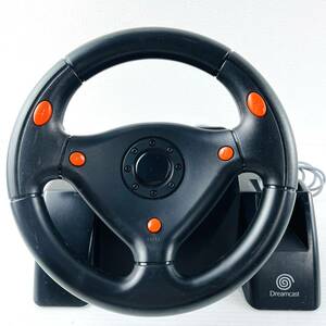 80【動作未確認／ジャンク】Dreamcast HKT-7400 ハンドル レーシング コントローラー Racing Controller ドリームキャスト セガ SEGA DC