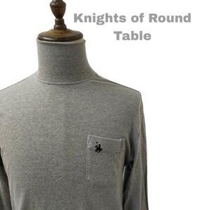 【最終値下げ】Knights of Round Table ナイツオブラウンドテーブル タートルネック ハイネック グレー M 綿 刺繍 コットン セーター