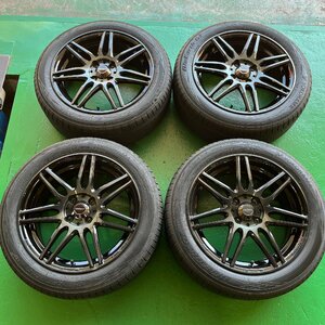 中古品 タイヤホイールセット WEDS SPORT SA-77R　16インチ 6.5J+50　4H PCD100　YOKOHAMA BluEarth GT 溝7割　フィット