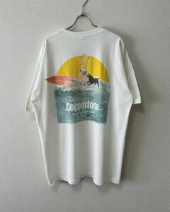 90's USA製 XL COPPERTONE VINTAGE コパトーン ビンテージ 企業 プロモーション リトルガール 女の子 プリント Tシャツ 白 apple maxell 