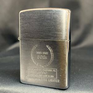 ZIPPO ジッポー 1993年製 オイルライター 1932-1982 50th COMMEMORATIVE LIGHTERS 50周年記念 Zippo シルバーカラー 喫煙具 ヴィンテージ 