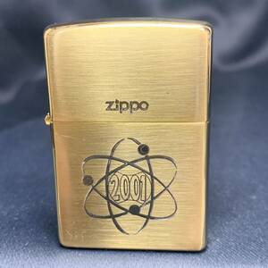 ZIPPO ジッポー 2000年製 オイルライター 2001 デザイン Zippo ゴールド カラー 喫煙具 ヴィンテージ 希少 レア