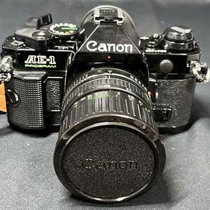 Canon キャノン AE-1 PROGRAM 一眼レフ フィルムカメラ/レンズ CANON ZOOM LENS FD 35-70mm 1:3.5-4.5/Canon イーグル 紺×茶 ストラップ付の画像2