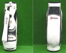 M≪大関質店≫中古 SRIXON 9.0型 スリクソン キャディバッグ C-S055G ホワイト/レッド 別売ミッキーマウスアイアンカバー付 フード無_画像3