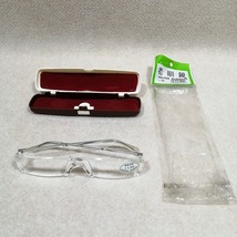 ●○高級老眼鏡 +1.50 視力補正用眼鏡 透明フレーム HELPER GLASSES セイカ○●_画像1