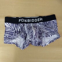 Mサイズ ローライズ ボクサーブリーフ FORBIDDEN メンズ 公式 正規品 パープル ブラック ビスコース アウトレット 管番： 9044_画像1