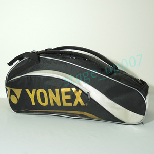 ヨネックス YONEX ラケットバッグ6 （リュック付き） テニスラケット6本用 BAG1612R [カラー：ブラック×ゴールド] #BAG1612R-184