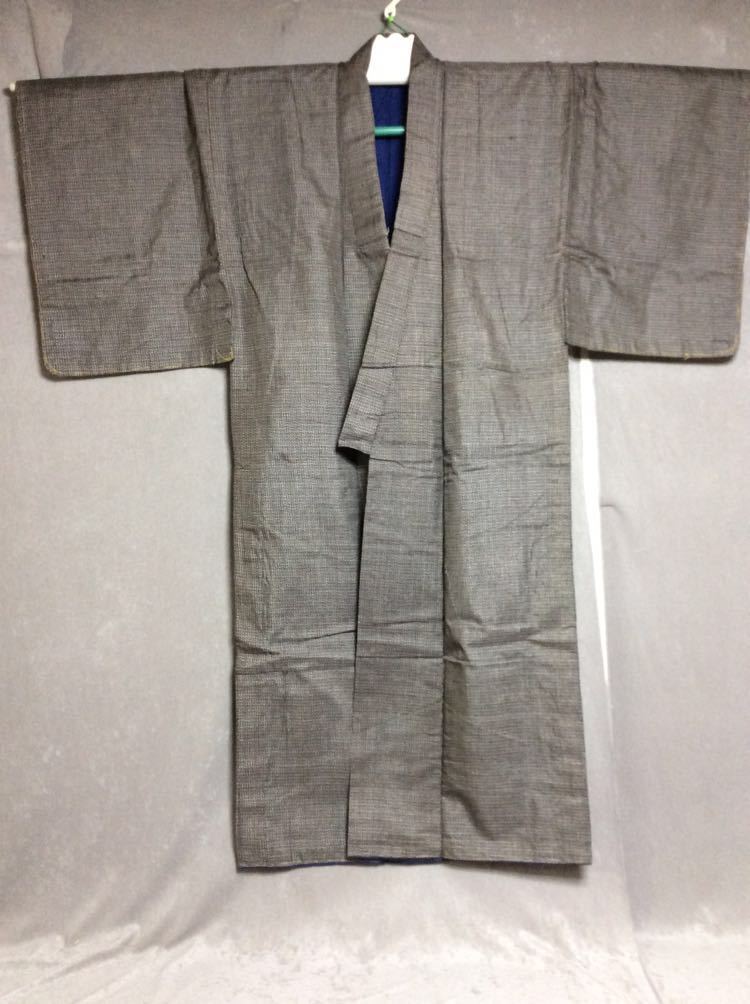QM2351 和装着物年代物男性用本場大島紬絹素材茶色亀甲柄| JChere雅虎