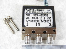 【HPマイクロ波】米国Ducommun社 Microwave Coaxial Switch D13-412A50 DC-22GHz SMA DC12V Fail-safe 導通確認済 特性未確 現状ジャンク品_画像3