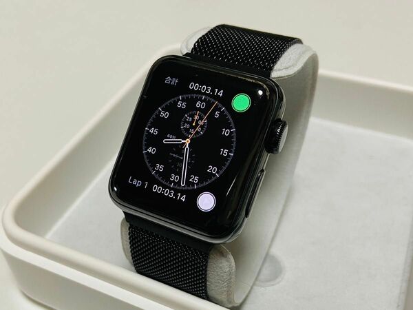 Apple Watch 38mm シリーズ2 ブラックステンレススチール アップルウォッチ