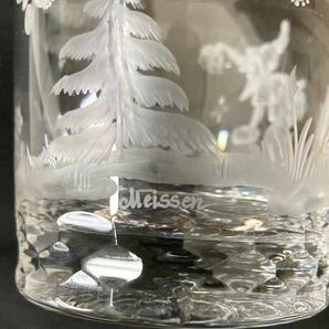 マイセン クリスタル タンブラー A グラス カップ エッチング 彫刻 希少シリーズ 白雪姫と7人の小人たち ヴィンテージ の画像7