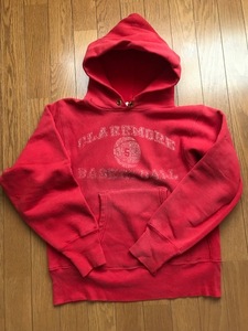 Champion チャンピオン ＵＳＡ製　ヴィンテージ　プリント　トリコタグ　パーカー　リバースウィーブ　赤　レッド　size　S