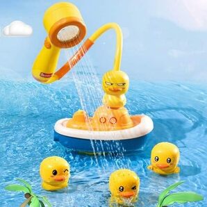 お風呂 おもちゃ 船 お風呂おもちゃ 1歳 2歳 3歳 4歳 プール 水遊び 噴水 DIY 組み合わせ アヒル 男の子 女の子 Esperanza t-0058の画像1