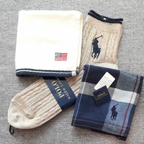 ラルフローレン　RALPH LAUREN　 タオルハンカチ　ビックポニー靴下