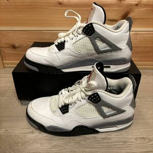 1 иен старт! Nike воздушный Jordan 4 retro белый цемент (2012) 308497-103 28cm