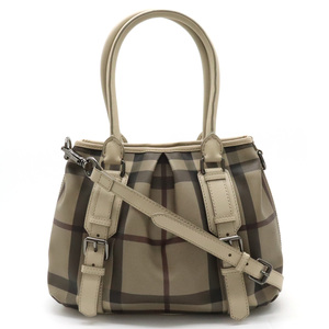 BURBERRY バーバリー スモークドチェック ショルダーバッグ セミショルダー 2WAY 斜め掛け PVC レザー