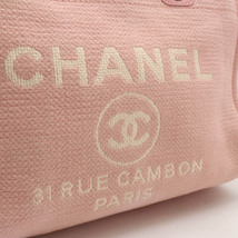 CHANEL シャネル ドーヴィルライン ミディアムトートMM トートバッグ ショルダーバッグ チェーンショルダー キャンバス_画像8