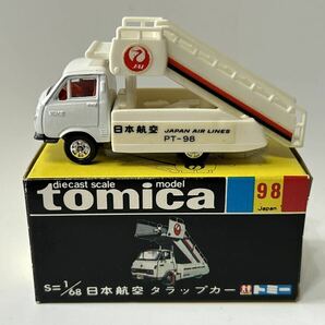 トミカ 黒箱 日本航空 タラップカー No.98-1-2 1Fホイール 日本製 MBの画像6