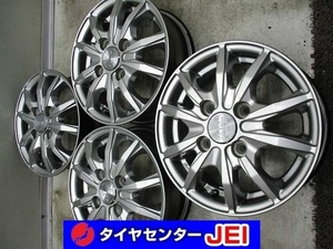 12インチ ZACK SPORT-10 100 4J+42 軽トラ/軽バンに 中古アルミホイール【4本セット】送料無料(A12-4813）