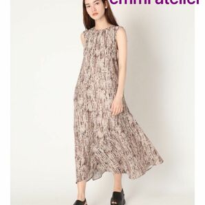 emmi atelier エミアトリエ アースプリントドレス　ワンピース