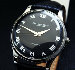 IWC インターナショナル Steel Cal 852 Black Dial メンズ 自動巻き (美品、OH済み ) / 35mm