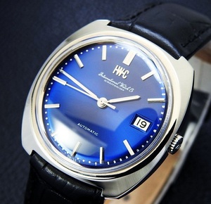 IWC Inter National Steel Cal.8541B Blue Dial men's self-winding watch ( beautiful goods,OH ending ) / 35mm