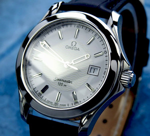 OMEGA オメガ Seamaster 120 Steel White Two tone Dial メンズ クォーツ ( 美品 ,電池新品) / 38mm