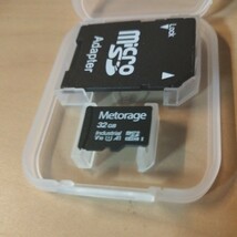 未使用 保管品マイクロ SD カード 32GB micro SDXCカード class10 UHS-I Metorage 高速 耐熱 高耐久 Industrial grade SDカードアダプタ付_画像2