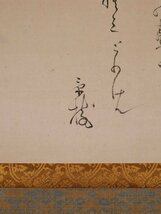 【模写】吉】10511 岸岱・香川景樹 虫選図 岸派2代目 歌人 書家 江戸時代後期 茶掛け 茶道具 大和絵 風俗画 物語絵 掛軸 掛け軸 骨董品_画像6