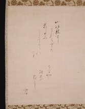 【模写】吉】10545 岩瀬広隆 加納諸平 白蔵主画賛 菱川清春 浮世絵師 大和絵 紀伊藩 和歌山藩 書家 茶掛け 茶道具 和歌 物語絵 掛軸 掛け軸_画像5