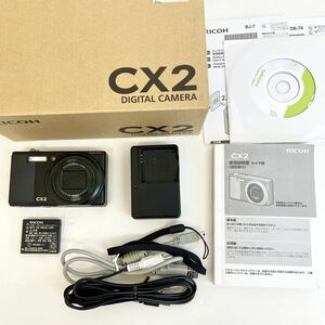 ◆名機◆RICOH リコー デジタルカメラ CX2 ブラック CX2BK 付属品欠品なし　訳アリ　中古