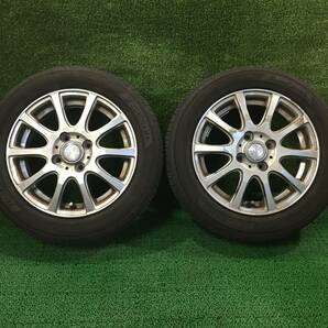 コンパクトカーに!! LAYCEA 14インチ 4穴 PCD100 タイヤ付 155/65R14 ブルーアース 2022 2本のみ 売切!!の画像1