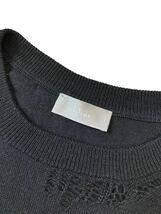 (D) dior homme ディオールオム クラッシュ加工 ニット S ブラック セーター_画像8