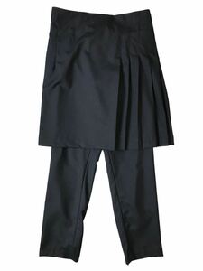 (D) BLACK COMME des GARCONS コムデギャルソン スカート ドッキング パンツ L ブラック スラックス