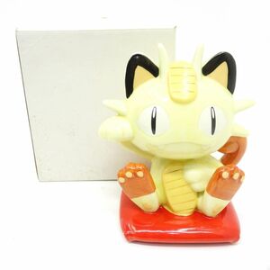 065s ポケットモンスター てまねきニャース 貯金箱(赤) ポケモンセンター限定 ※中古