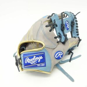 116 Rawlings/ローリングス ハイパーテック GR2FHTCN62 グレー サックス 右利き用 軟式内野手用グローブ/グラブ ※中古の画像1