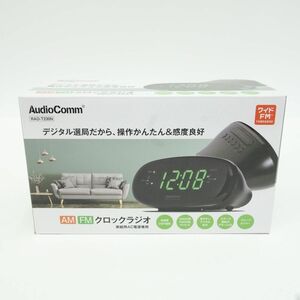 100【未使用】オーム電機 AudioComm AM/FMクロックラジオ RAD-T230N