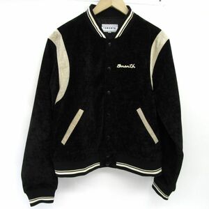 130 13MONTH VELVET BASEBALL JACKET ベルベット ベースボールジャケット 13MBA2JK02BK Lサイズ ブラック ※中古