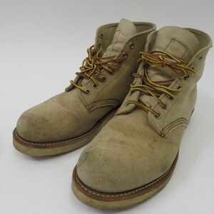 156 RED WING レッドウィング 8167 6inch PLAIN TOE タンラフアウト スエード ブーツ US7.5E/25.5cm 箱無 ※中古