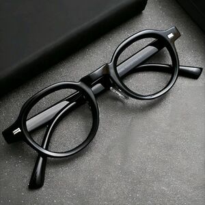 ■新品 眼鏡 フレーム ボストン ブラック（ UVカット レンズ ） オシャレ 伊達 メガネ サングラス 鼻パッド 